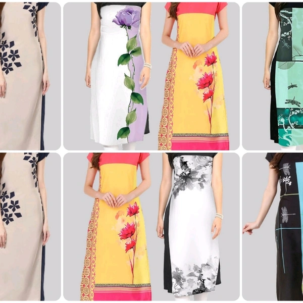 Womens Printed Designer Readymade Kurtis Combo Of 2 (Cash On Delivery) - 6 Design , Free Shipping