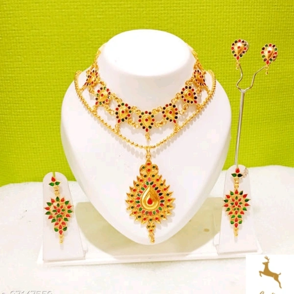 Glittering Assamese Jewellery Sets (Cash On Delivery) - Select the Choice Image send on whatsapp link given on description , Free Shipping