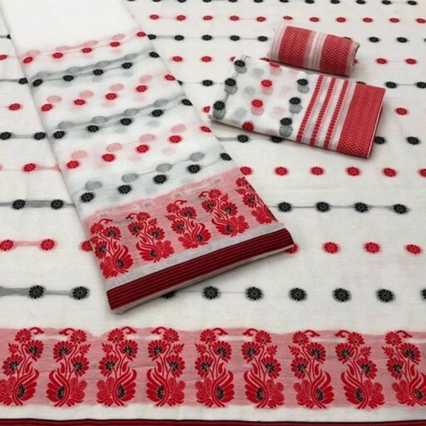 Asomiya Cotton Mekhela Chador (Cash On Delivery) - Send your choice image to Whatsapp link given on Description, Free Shipping