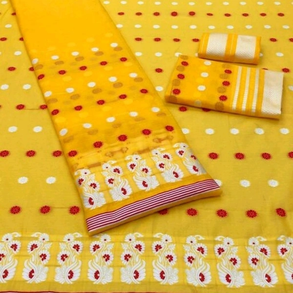 Asomiya Cotton Mekhela Chador (Cash On Delivery) - Send your choice image to Whatsapp link given on Description, Free Shipping
