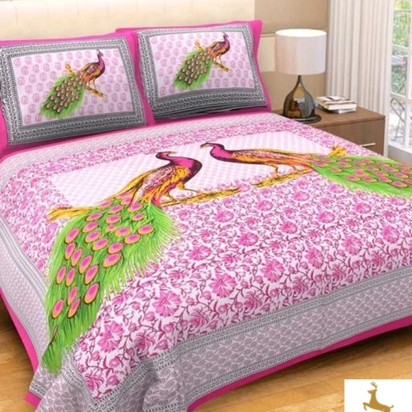 Stylish Cotton Double Bedsheets - Send Your Choice Image to Whatsapp link on Description, Free Shipping