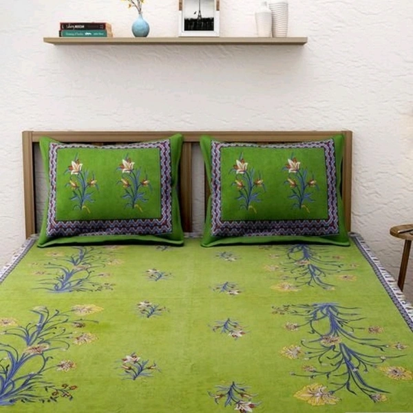 Stylish Cotton Double Bedsheets - Send Your Choice Image to Whatsapp link on Description, Free Shipping