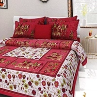 Stylish Cotton Double Bedsheets - Send Your Choice Image to Whatsapp link on Description, Free Shipping