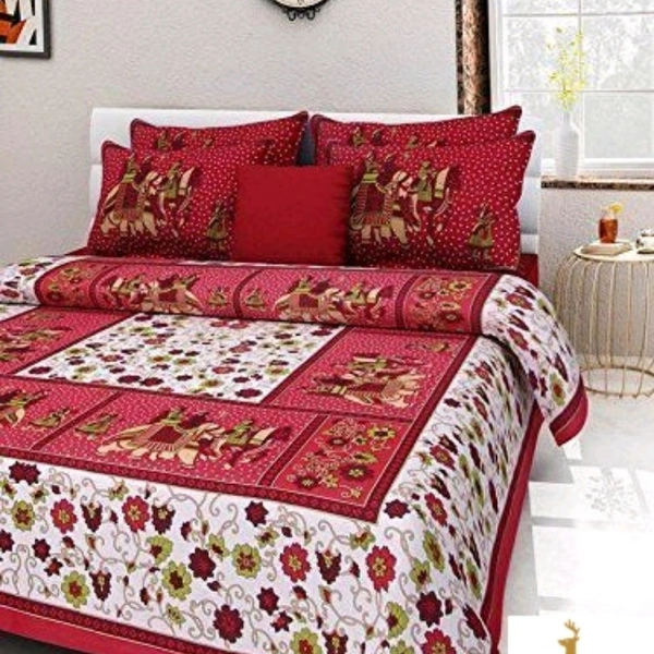Stylish Cotton Double Bedsheets - Send Your Choice Image to Whatsapp link on Description, Free Shipping