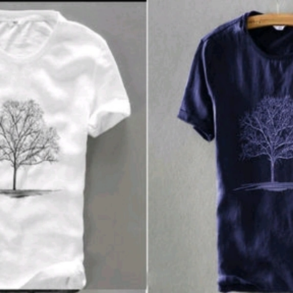 FASHLOOK BLACK WHITE TREE T SHIRT FOR MEN (Cash On Delivery) - Free Shipping, Send the Choice Image and size delail on whatsapp link on Description