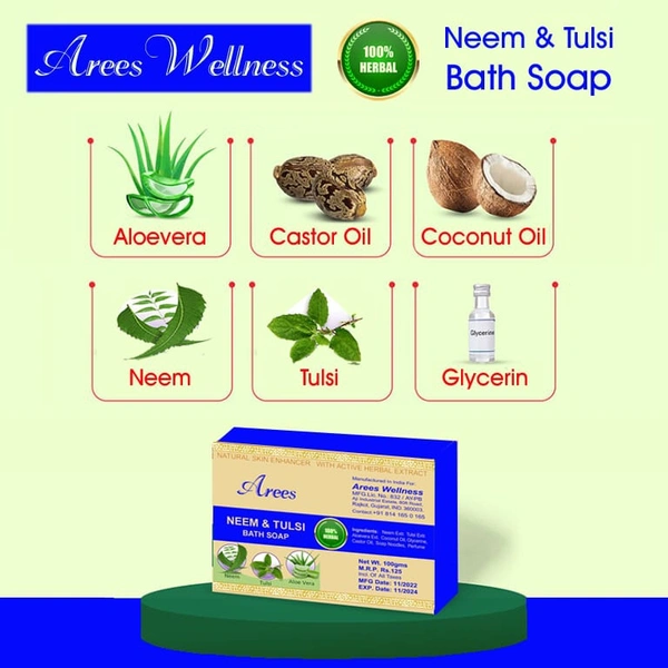 MAcWeen Neem & Tulsi Premium Bath Soap - 100gm