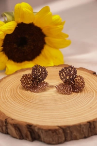 Crystal Earring ( Brown ) 