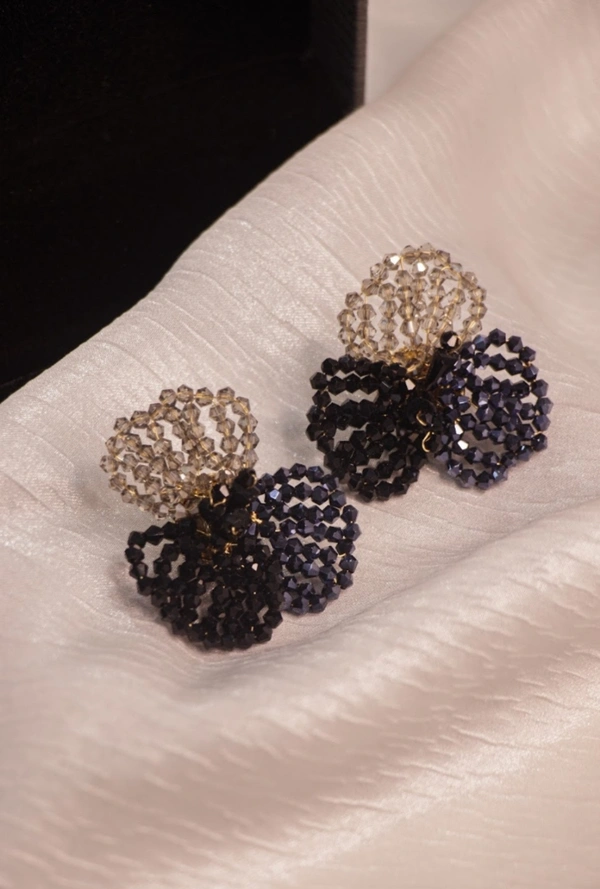 Crystal Earring ( Black ) 
