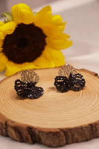 Crystal Earring ( Black ) 