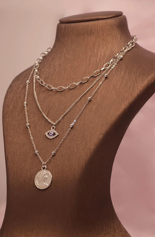 Evil Eye 3 Layer Necklace -2 