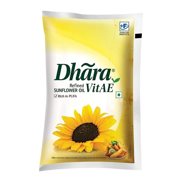 Dhara Refined Sunflower Oil : 1 Litre
