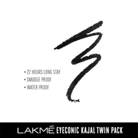 Lakme Eyeconic Kajal Twin Pack : 2×0.35 gms