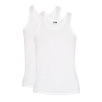 Macho Men's Metro Vest White RN - 80 cm (S) : 2 Pieces