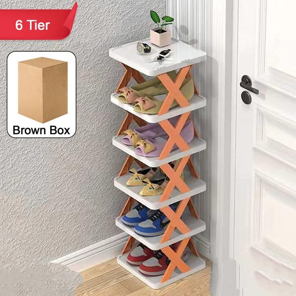 2pcs Plastic Double Layer Shoe Rack Space Saver Shoe Organizer Adjustable  Rack