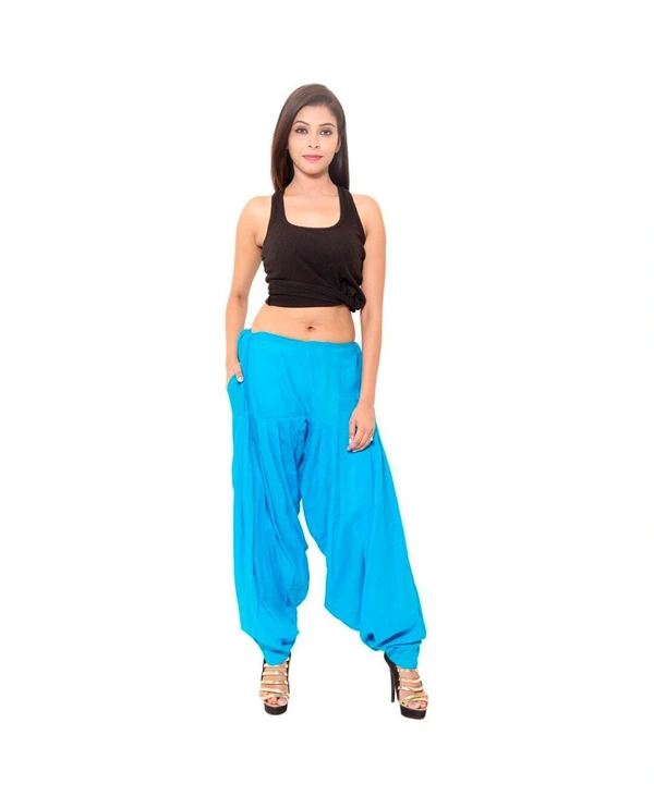 Jaipur cotton Shalwar / Patiyala - Free, marine Blue / sky blue