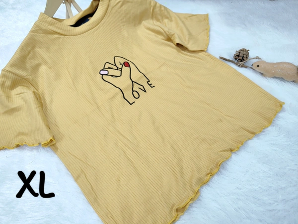 VDT LOVE Yellow - Crop Tshirt - Yellow, XL