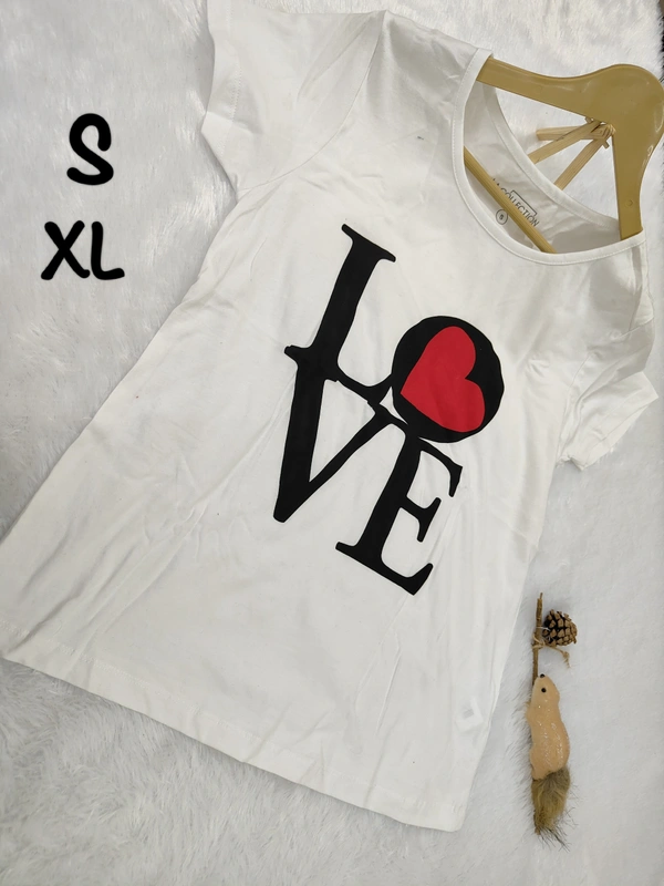 VDT Love Womens Tshirt - White, XL