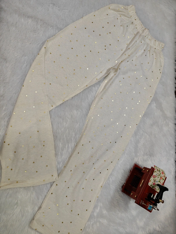 VDT White Golden Foil Printed Full Print - Off White, XL