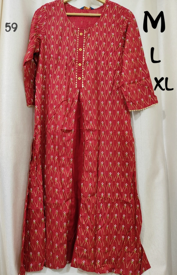 Dhuni Side Slit Long Kurthi 185 - 1, M