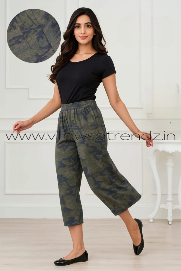 Smurf Finds 3/4th Pyjama  Pant | Cotton | Green| PY9051 - XL, Green
