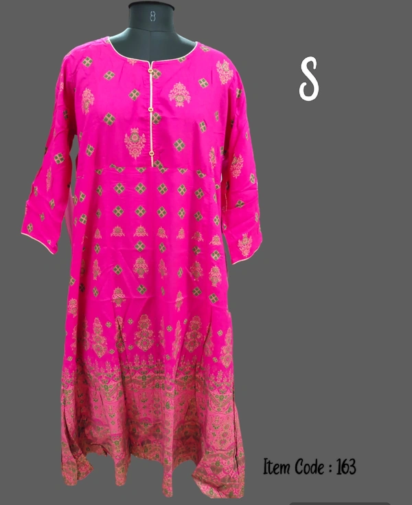 Dhuni Foil Printed Festival Wear Umbrella Kurthi 163 - 1, S