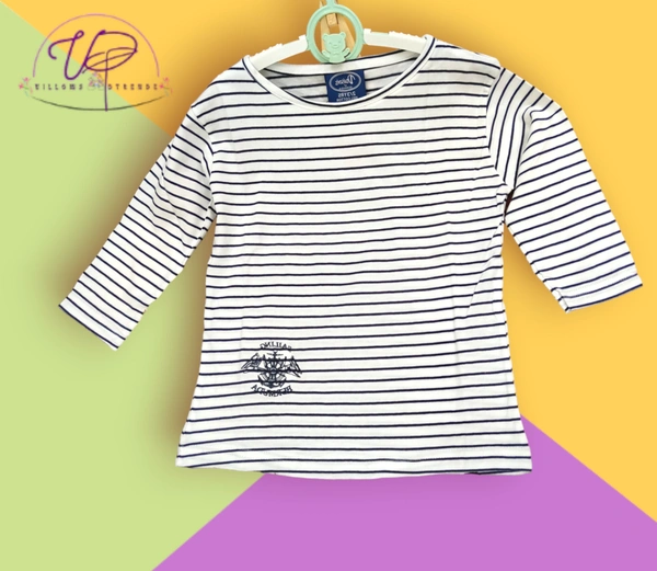 Crown Of Hearts Kids Sailor Striped T-shirt - White, 04-May
