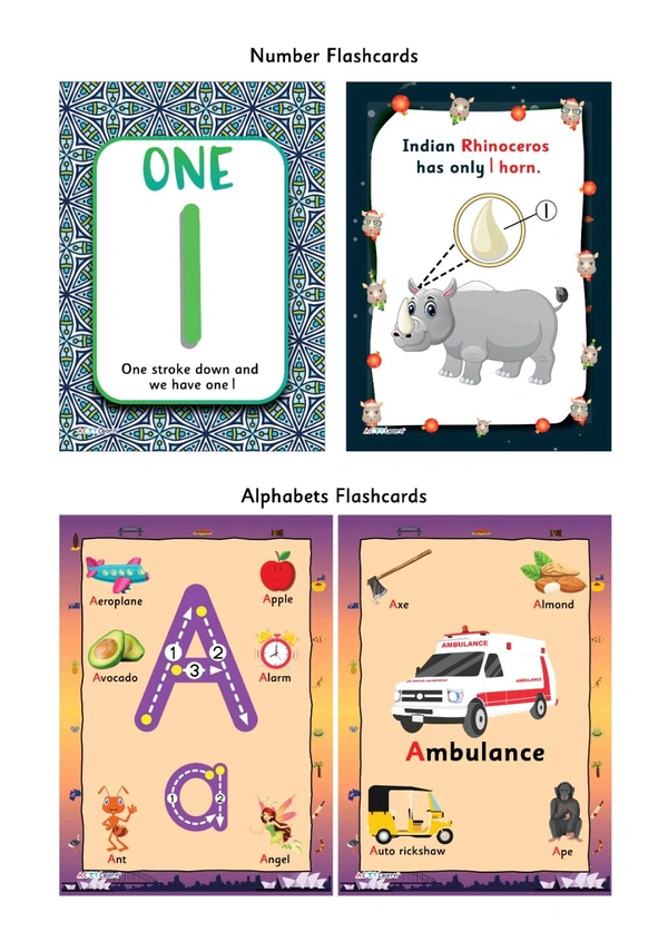 ActiLearn  Number And Alphabet Flash Cards 1.5+ Years Kids Activity Learning 