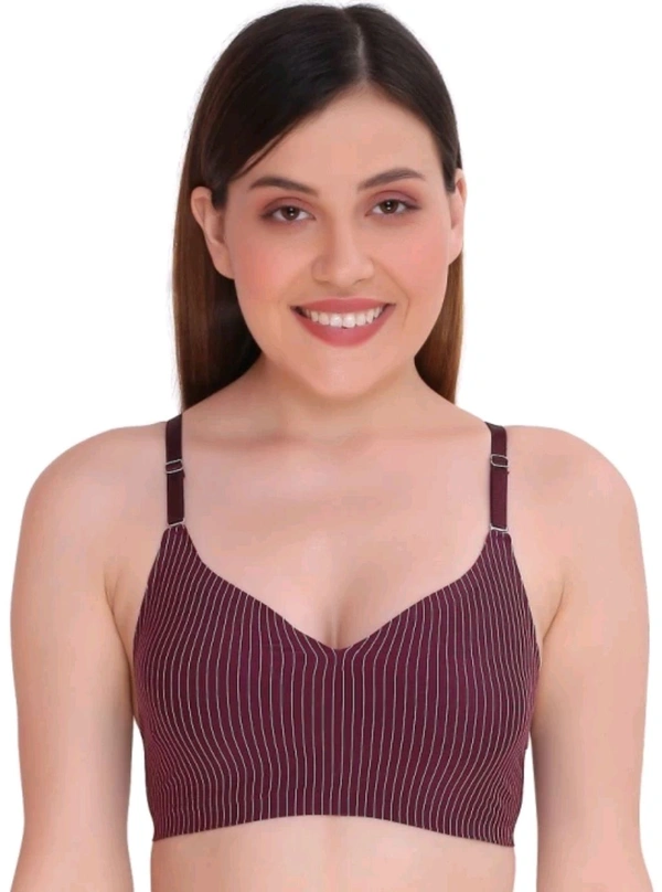Villows Imported Back Hook Removable pad bra 474 - Pink, One Size