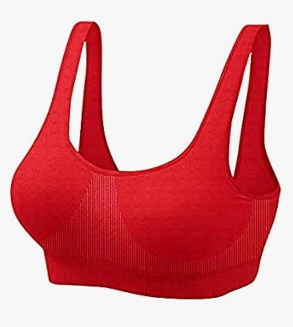 Sports Air Bra One Size Non Padded | Cotton lycra 485 - Black, One Size