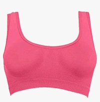 Sports Air Bra One Size Non Padded | Cotton lycra 485 - Black, One Size