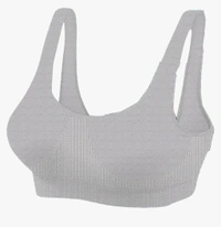 Sports Air Bra One Size Non Padded | Cotton lycra 485 - Black, One Size