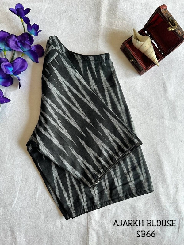 Ruthvi ethnics Ajarkh Blouse SB66 - Black, FS