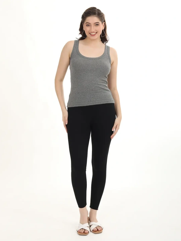 Fly Cute Ankle Fit Premium 4 Way Lycra Leggings FLA1502 - L, Black