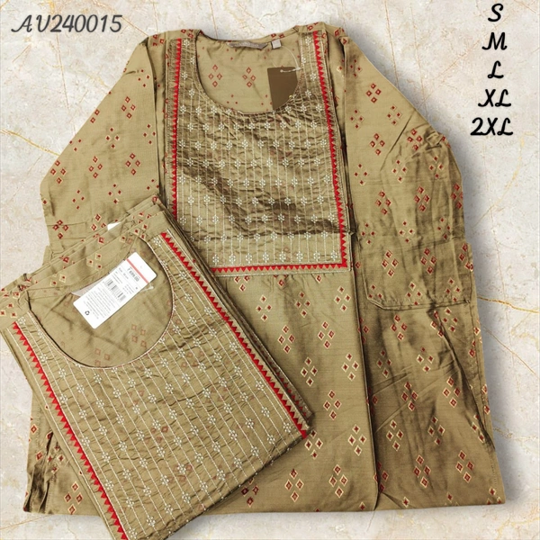 Avaasa Kurthis AV240015 - Golden, 2XL