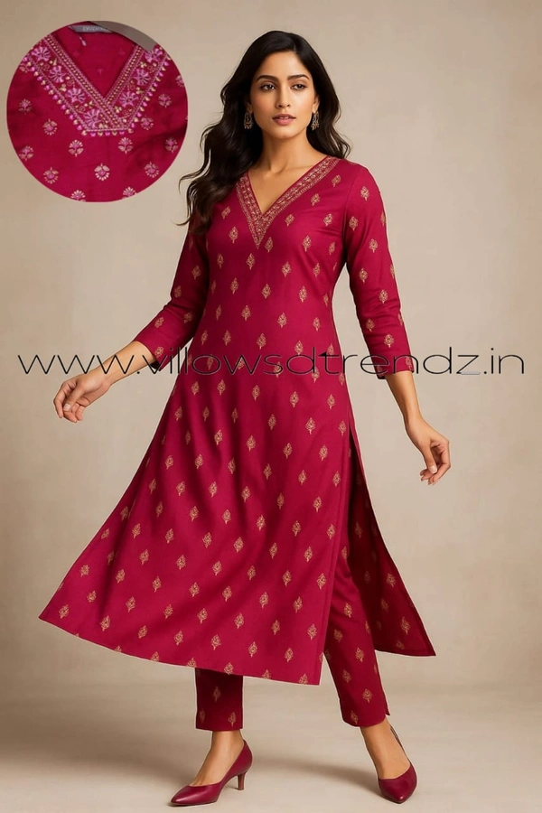 Avaasa Kurthis AV240023 - Maroon, L