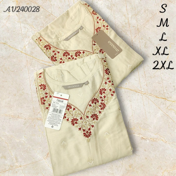 Avaasa Kurthis AV240028 - L, Half White