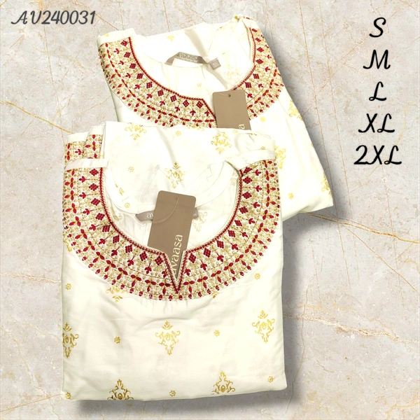 Avaasa Kurthis AV240031 - L, White