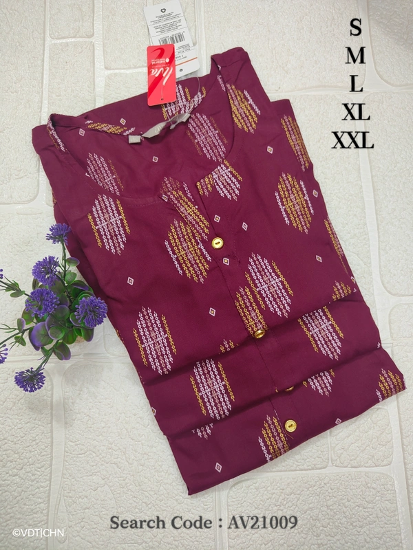 Avaasa Kurtis AV21009 - 2XL, Beetroot Pink