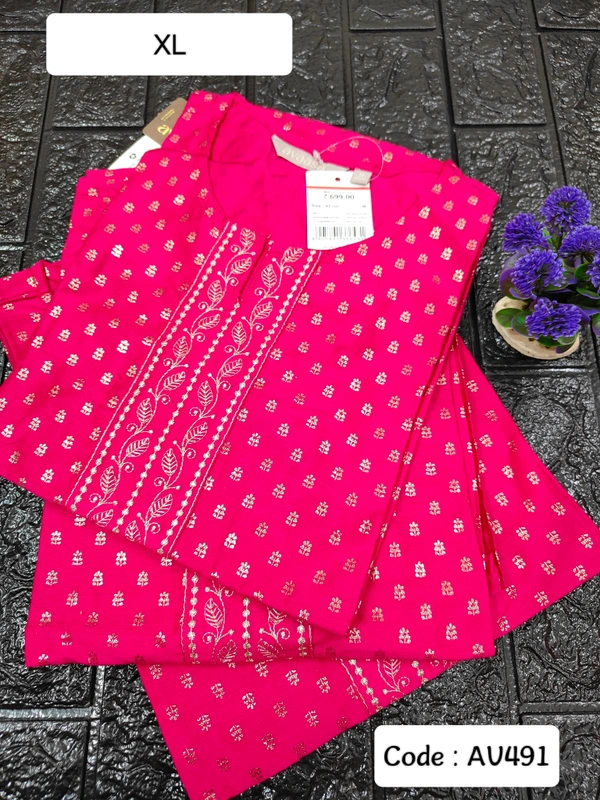 Avaasa Kurtis AV491 - XL, Rani Pink
