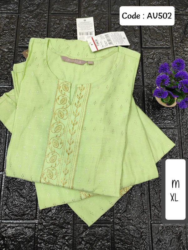 Avaasa Kurtis AV502 - XL, Peach Green