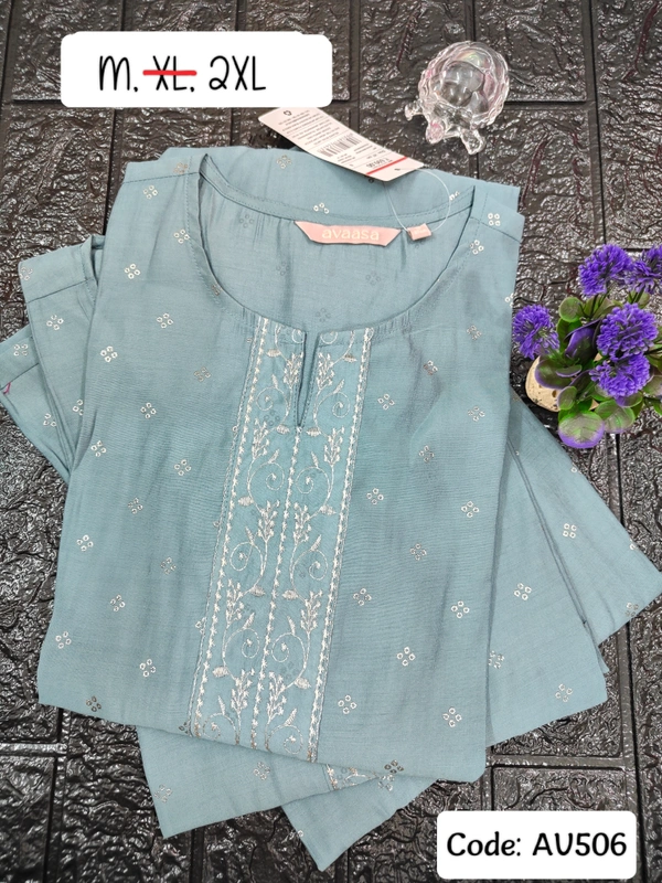 Avaasa Kurtis AV506 - M, Sky Blue