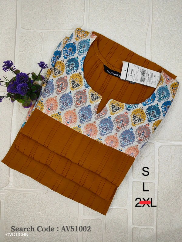Avaasa Kurtis AV51002 - S, Brown