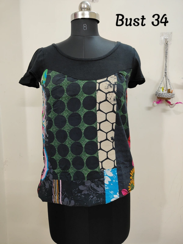VDT Black Dotted Top - Black, XS