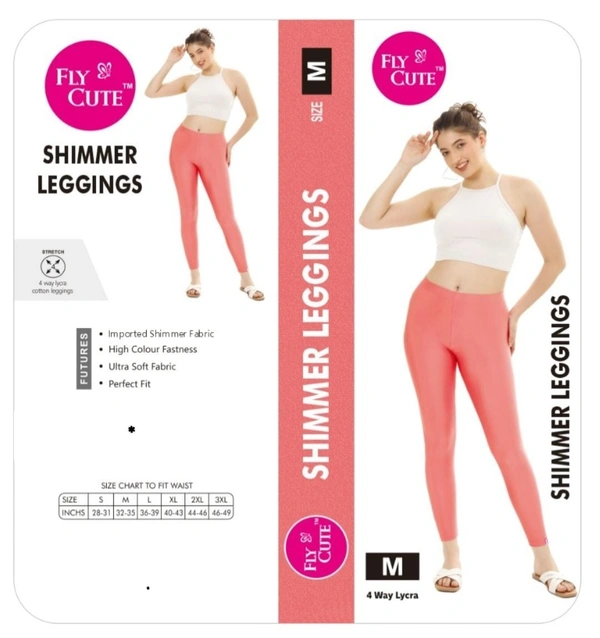 Liva Deep Gold Shimmer Ankle Cut Leggings & Duppata Combo LS807 - M, Deep Gold