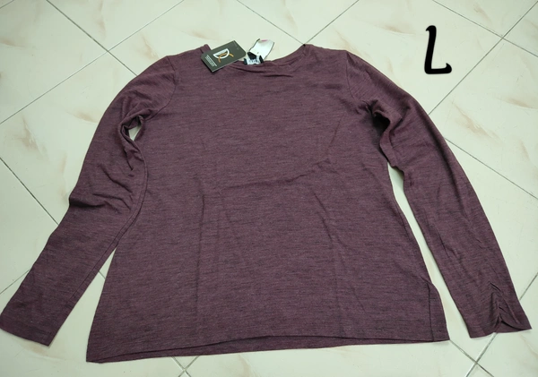 VDT Boat neck plain womens tshirt - Wine, L