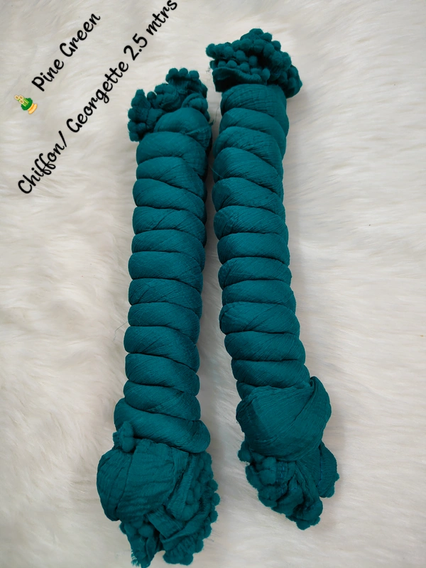 VDT Chiffon Nazim Georgette Duppata GS1370 - FS, Pine Green