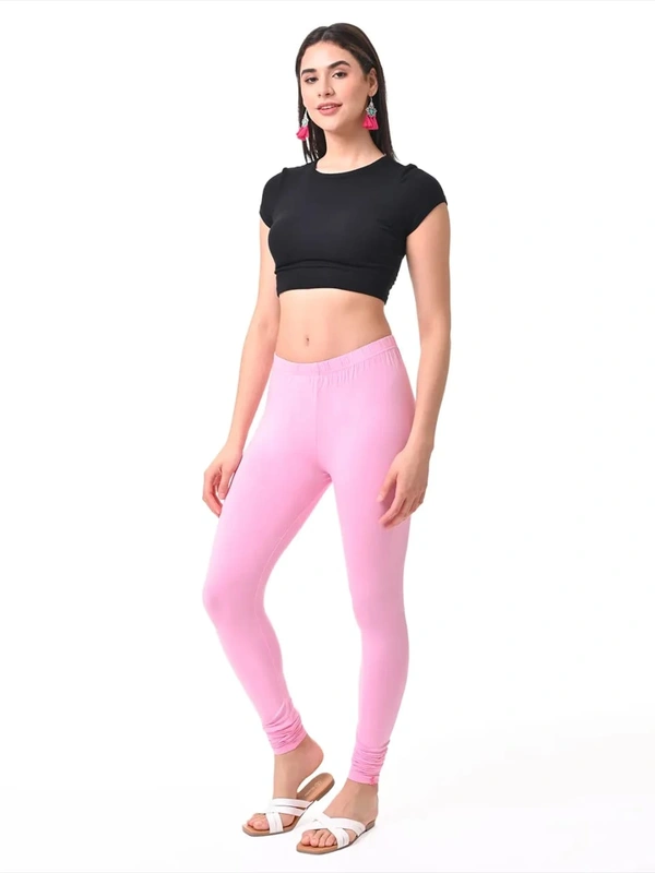 Fly Cute Chudithar Length Premium 4 Way Lycra Leggings FLF1571 - 3XL, Rose