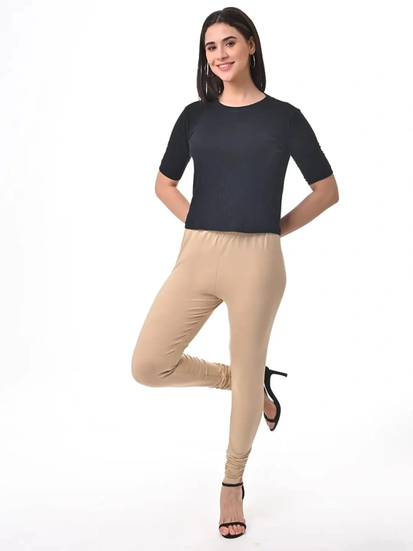 Fly Cute Chudithar Length Premium 4 Way Lycra Leggings FLF1563 - 2XL, Sandle