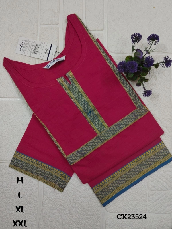 Twill Blue Cotton Kurtis CK23524 - L, Maroon