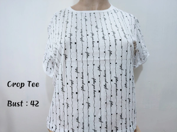 Villows Crop Tee white follow your dreams - White, 42